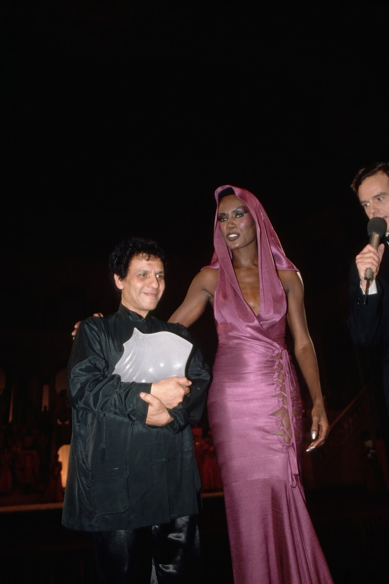 Azzedina Alaïa and Grace Jones