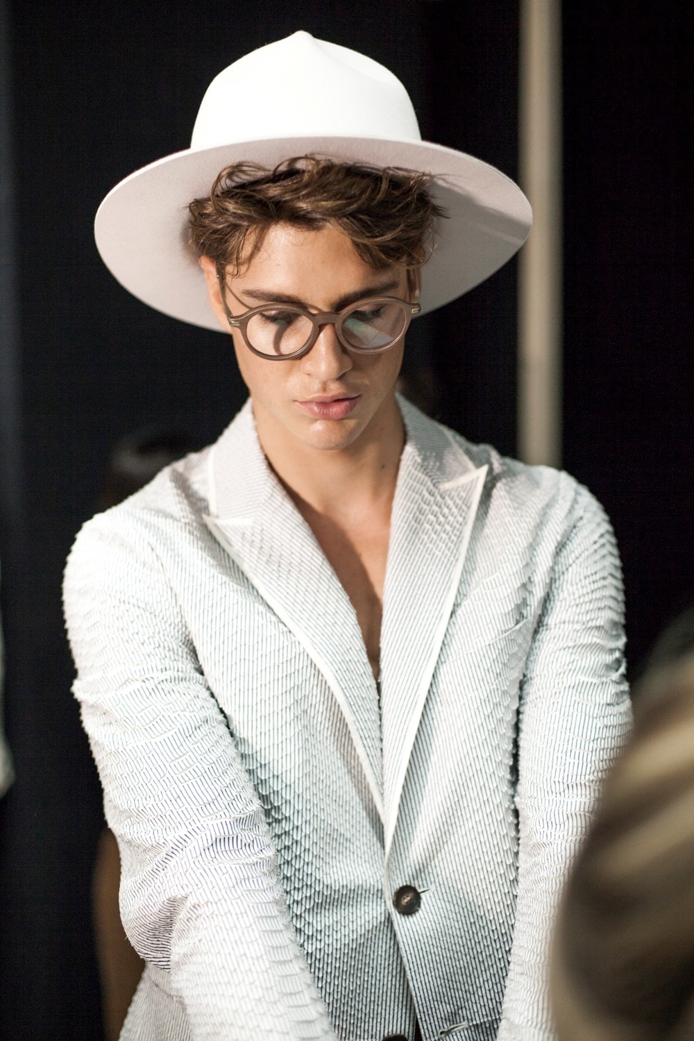 Giorgio Armani Mens collections, Dazed backstage
