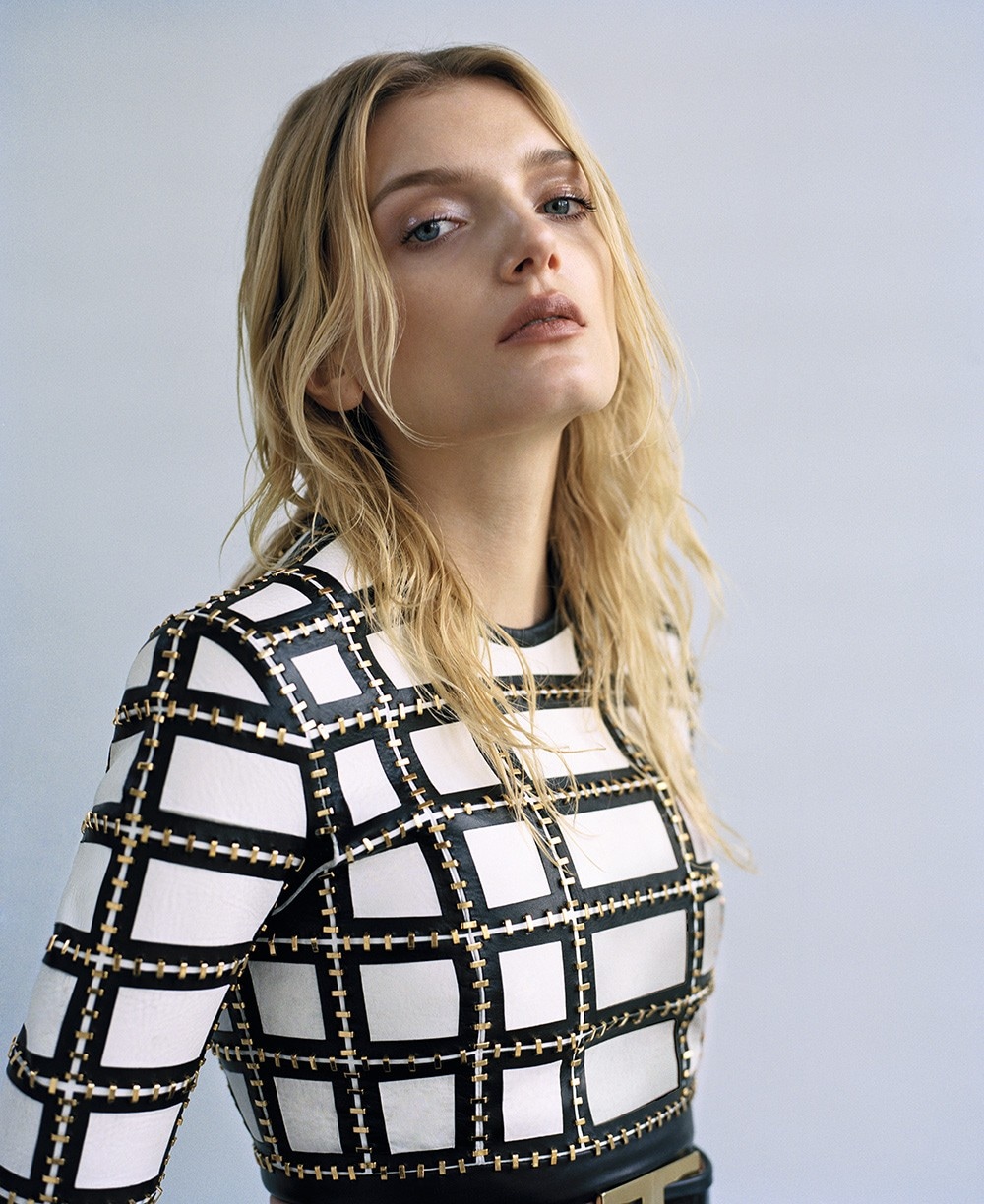 Lily Donaldson (IMG) wears Balmain SS15, Dazed Digital