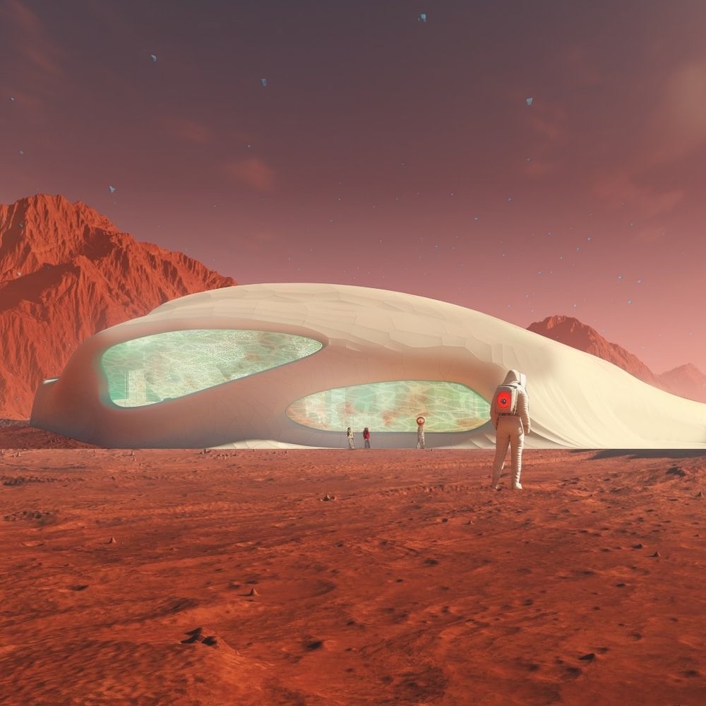 Mycelium architecture concept on Mars