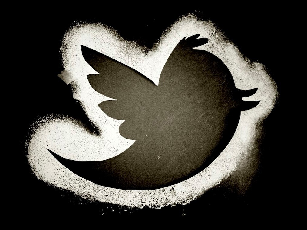 Twitter logo in black