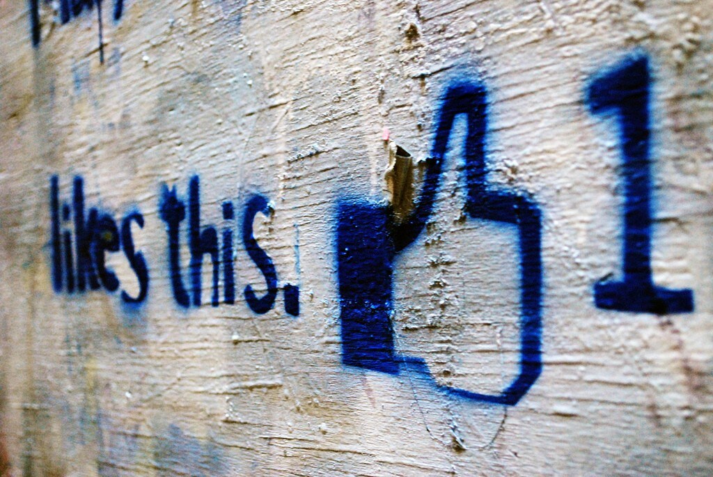 Facebook wall graffiti like sign