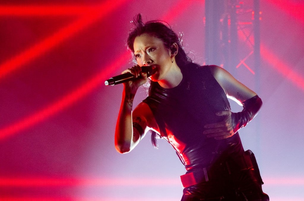 Rina Sawayama performs at Day 4 of Glastonbury Festival 2023