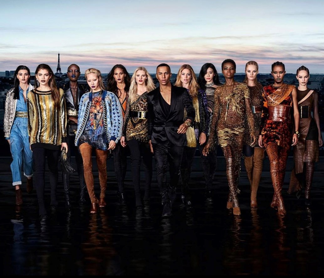 balmain olivier rousteing loreal lara stone grace bol