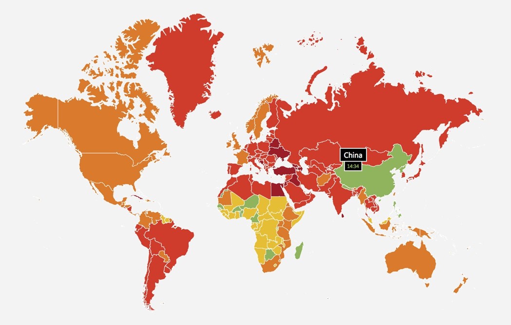 Pornhub has drawn a world map showing who comes quickest Dazed