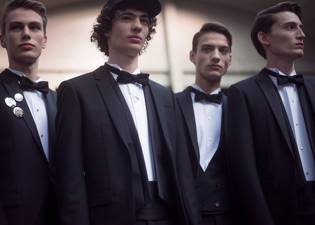 Dior Homme Logo Bow Tie in Black for Men