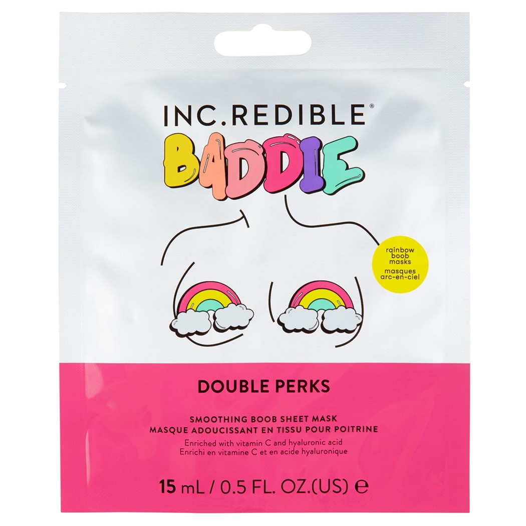 INC.REDIBLE Baddie Double Perks Rainbow Sheet Boob Mask - 10 pack