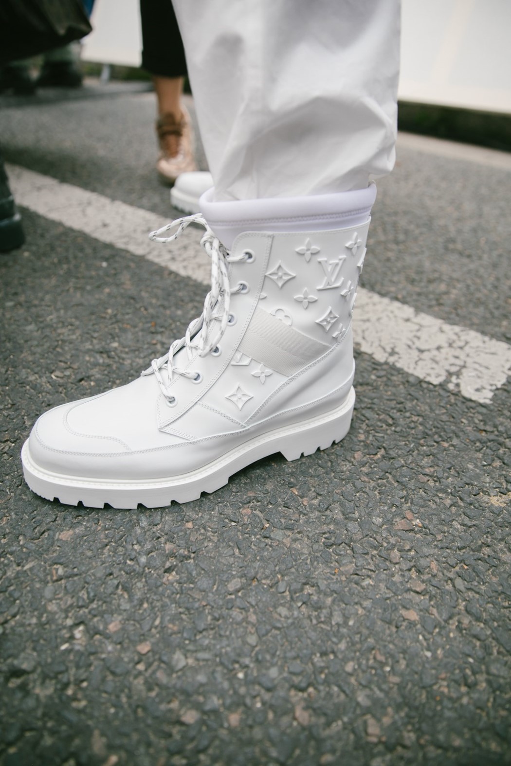 white louis vuitton boots