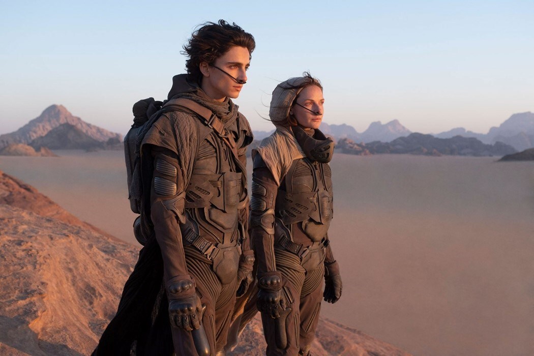 Timothee Chalamet and Rebecca Ferguson, Dune