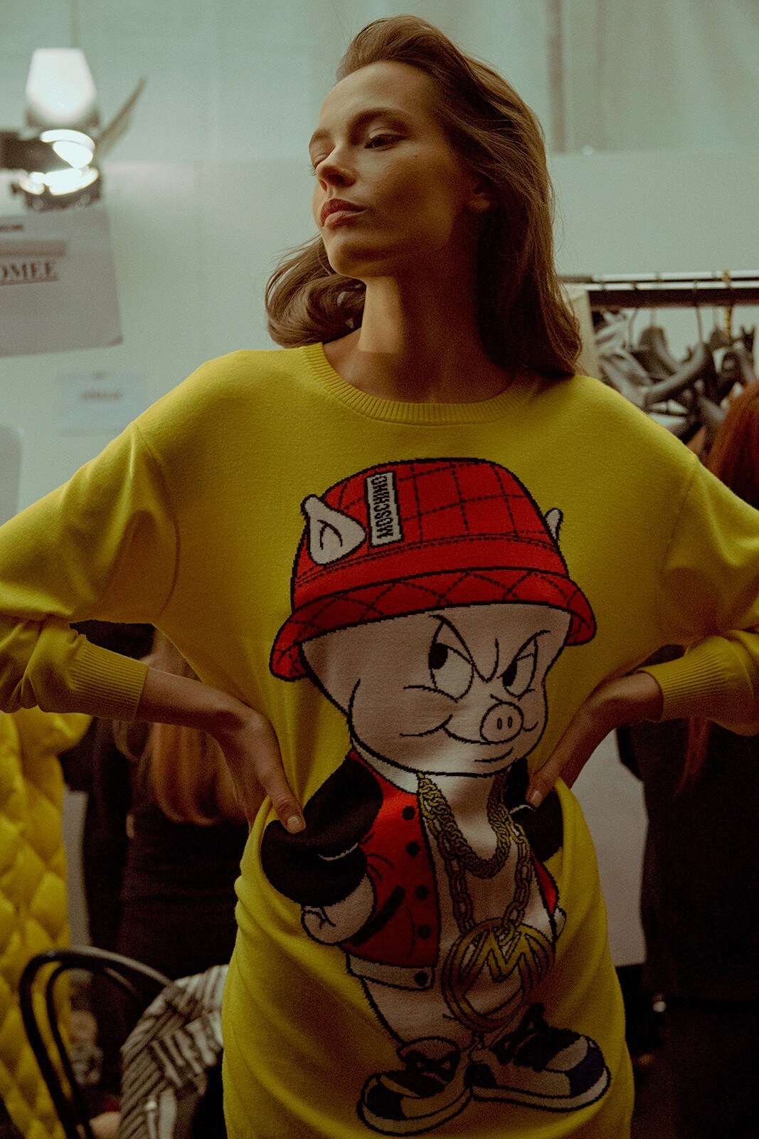 Moschino AW15, Womenswear, Dazed backstage, Milan, 80s