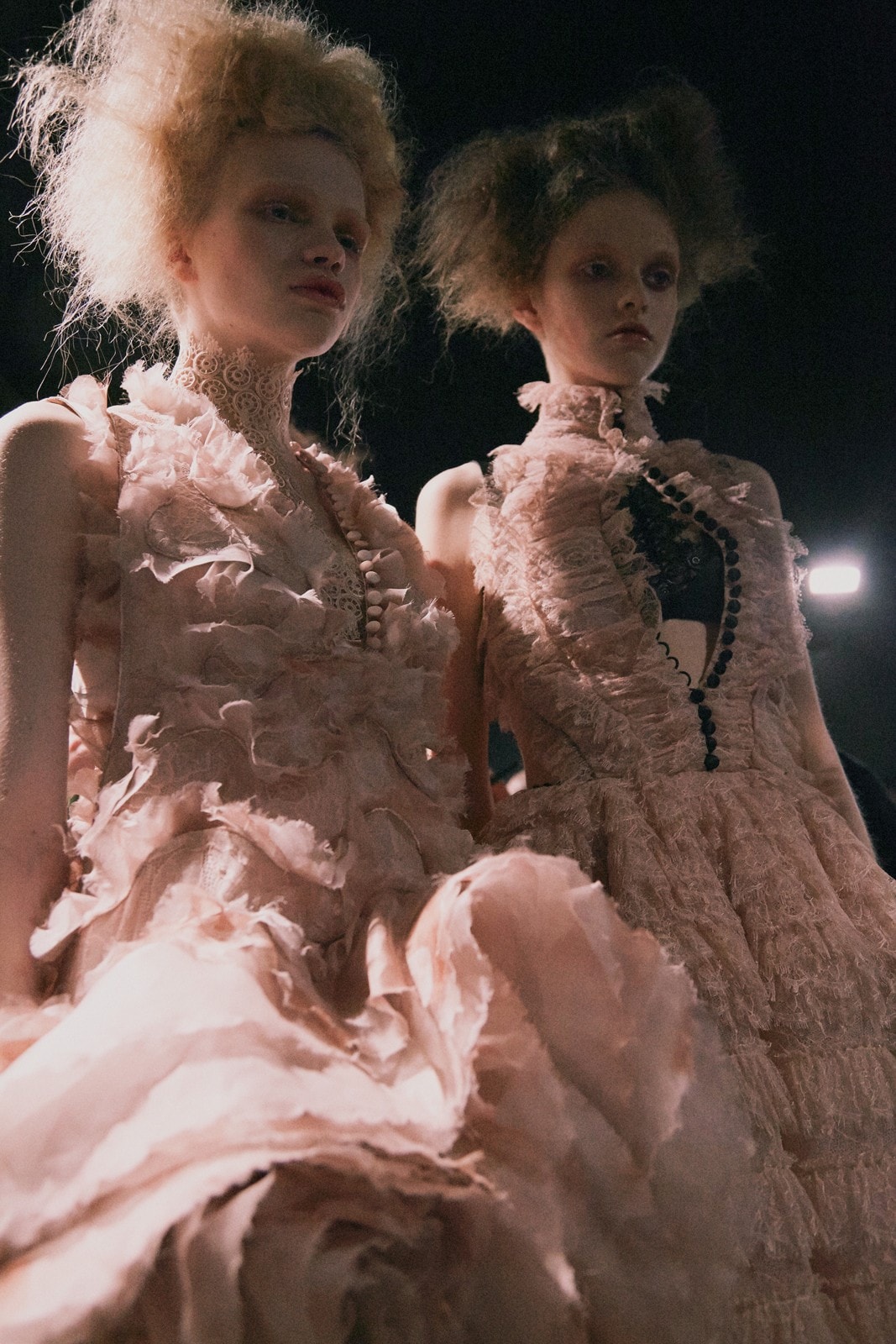 Alexander McQueen AW15 Dazed womenswear Pink Lace Ruffles 