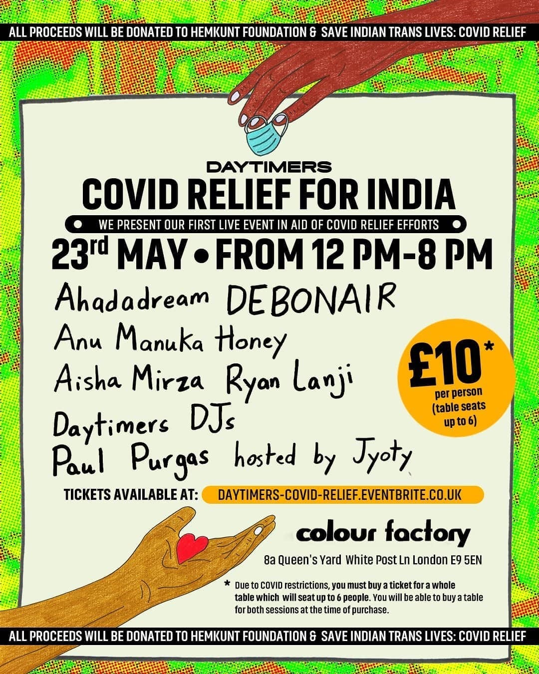 Daytimers COVID relief party