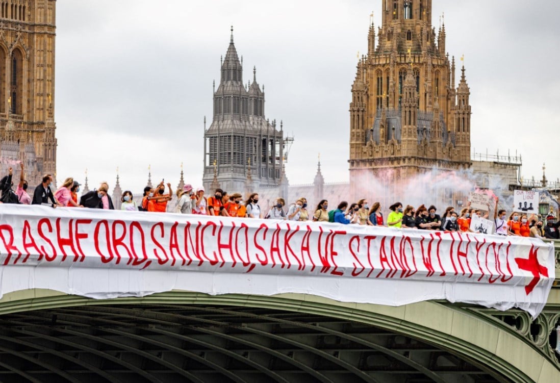 Anti-racist football protest, Westminster