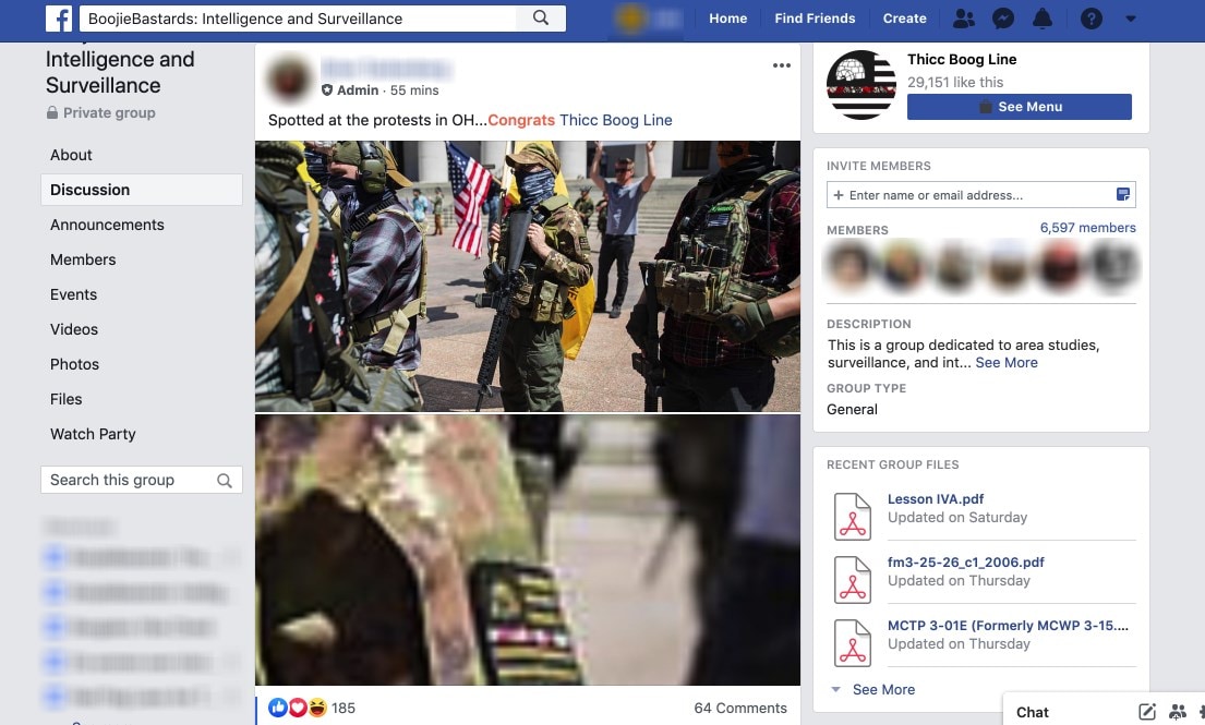 A Boogaloo Facebook group