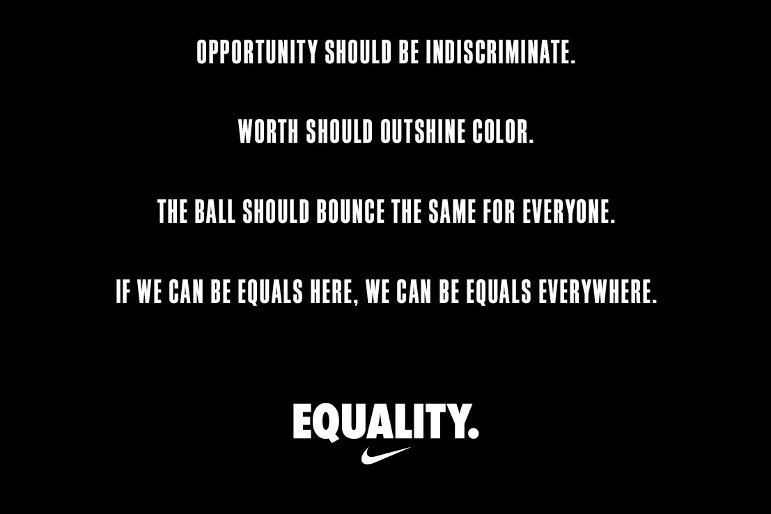 Nike 2025 equality quotes