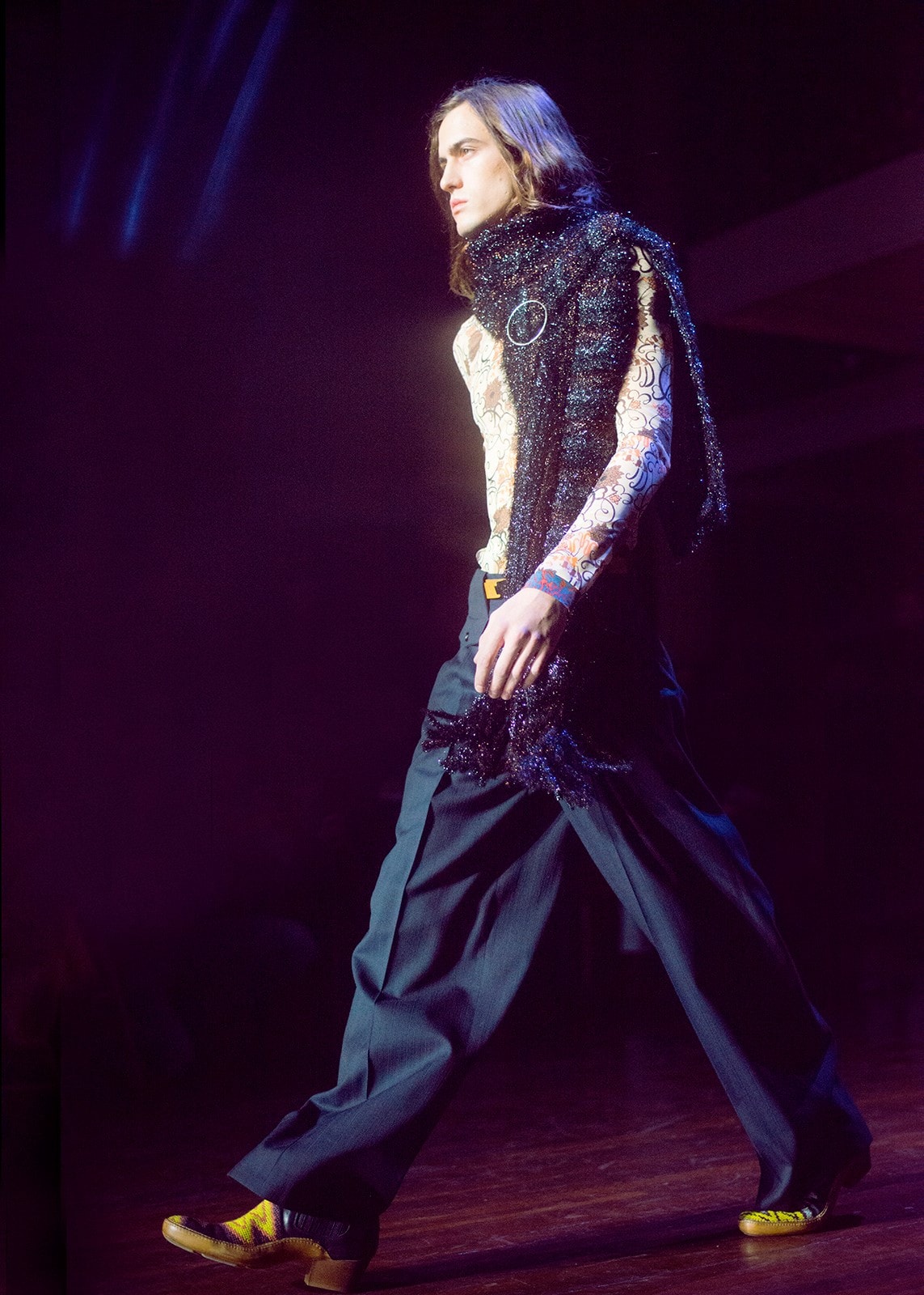 Maison Margiela AW15 Knitted Scarf Slouch Trousers