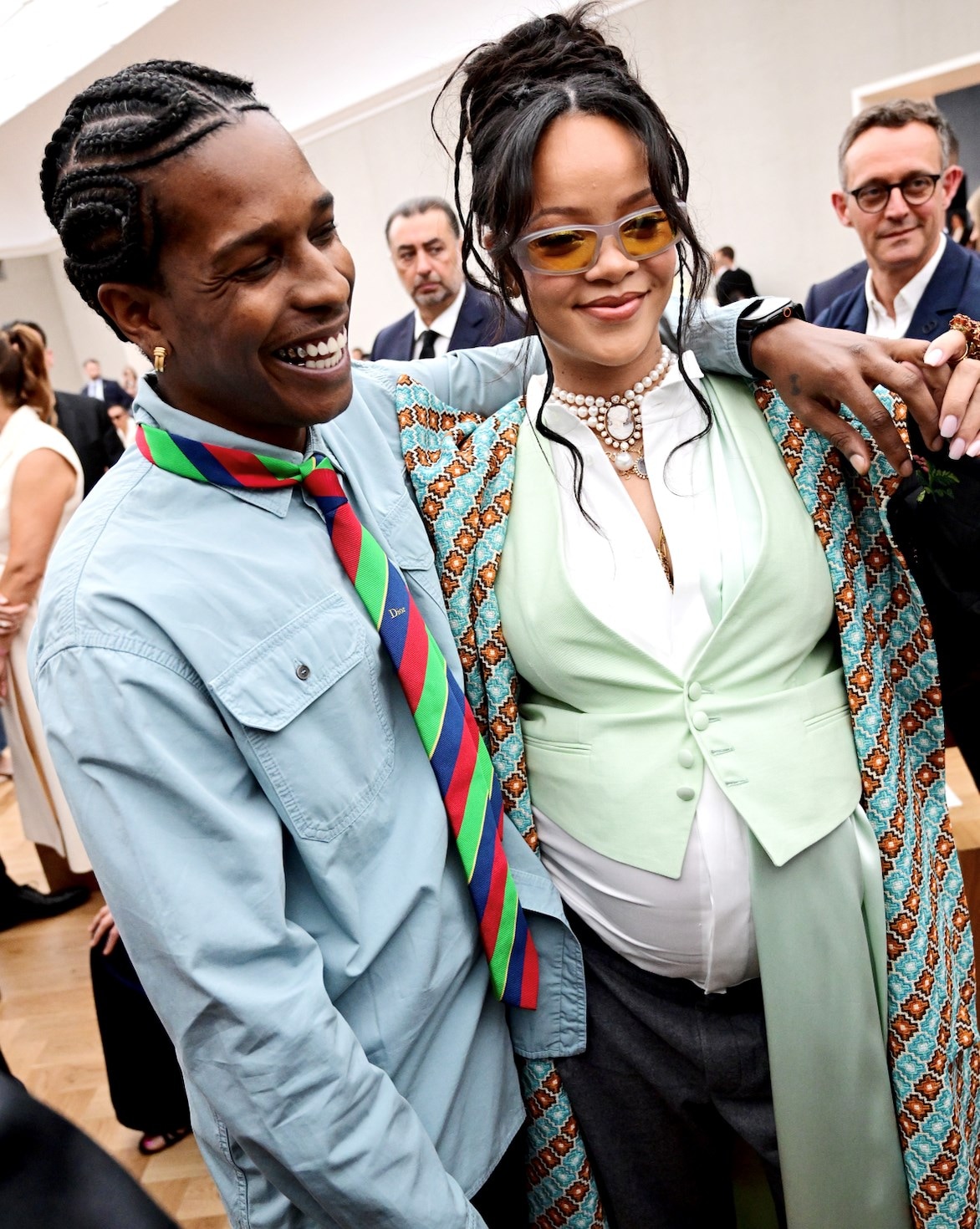 A$AP Rocky and Rihanna at Dior Homme SS26