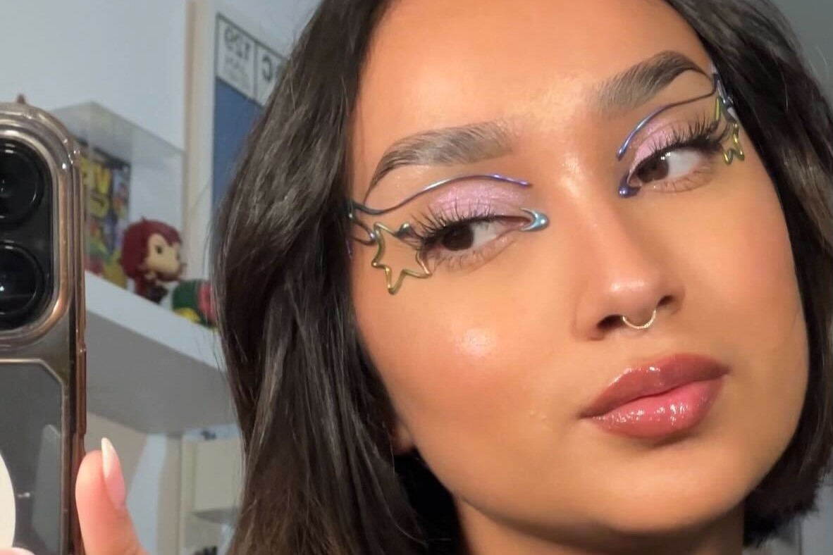 People on TikTok Are Using Hot Glue Guns to Create Graphic Makeup Looks —  See Photos