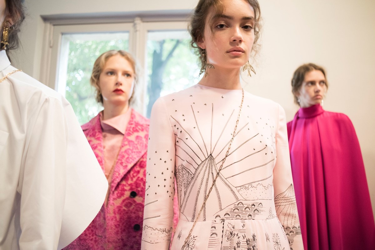 Cult designer Zandra Rhodes inspires at Valentino Womenswear | Dazed