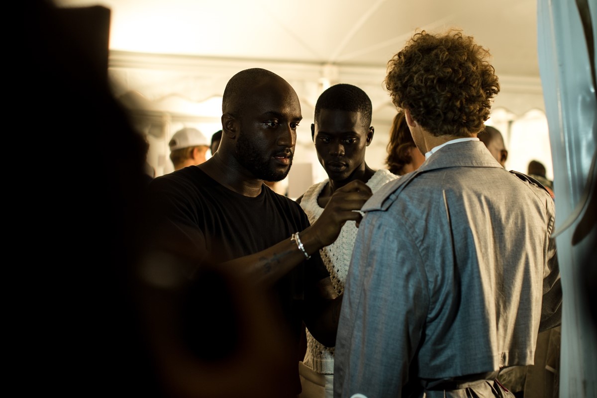 The Story Behind Virgil Abloh and Jenny Holzer's Potent, Political  Off-White Show at Pitti Uomo