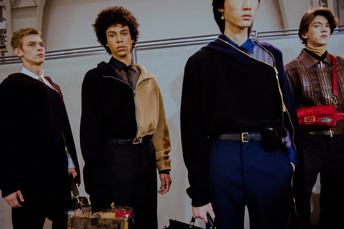 Fendi AW19 featured man-Baguettes, 50/50 suits, and rapper Jackson Wang ...