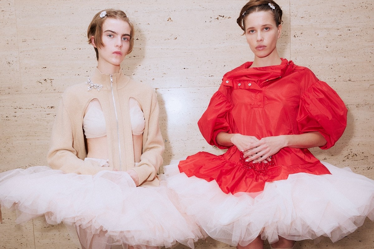 ★Simone Rocha★関税込♪日本未入荷♪Ballerina ヒ-ル パンプス Simone Rocha - Embellished Flower Mesh Ballerina Heel