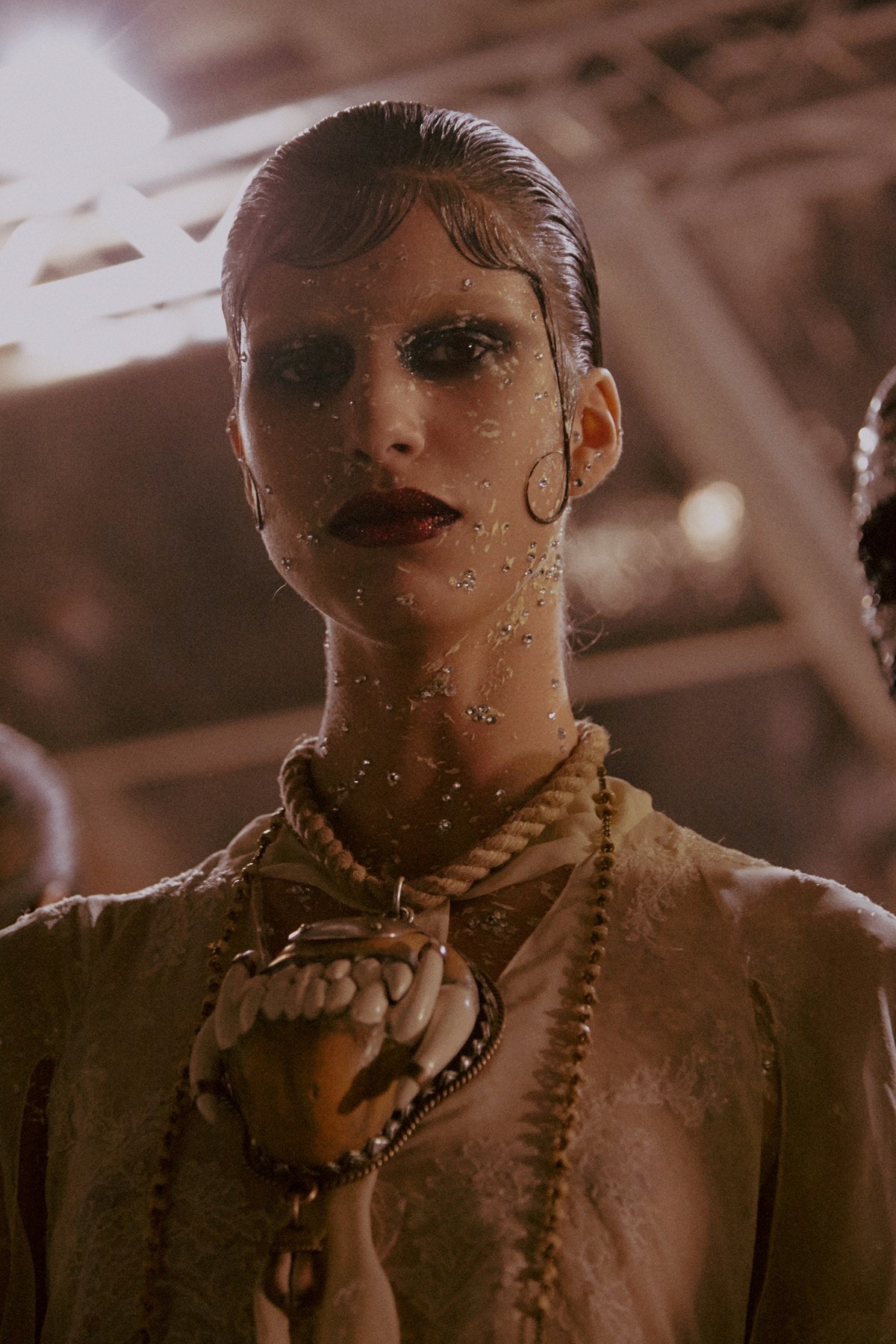 Givenchy AW15 Mens Dazed Backstage Make Up Pat Mcgrath Rope
