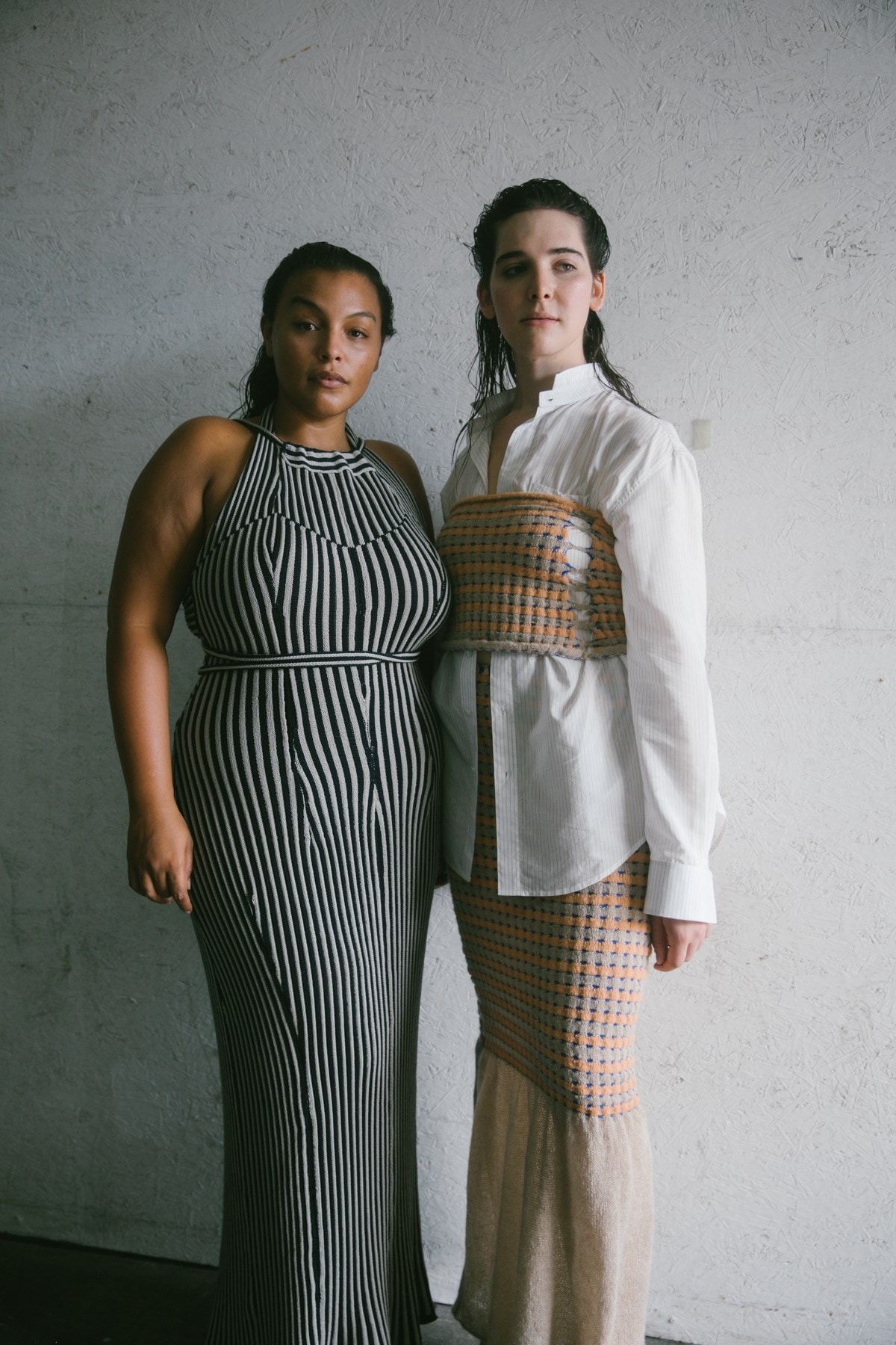 Paloma and Hari Backstage Eckhaus Latta SS20 NYFW 3