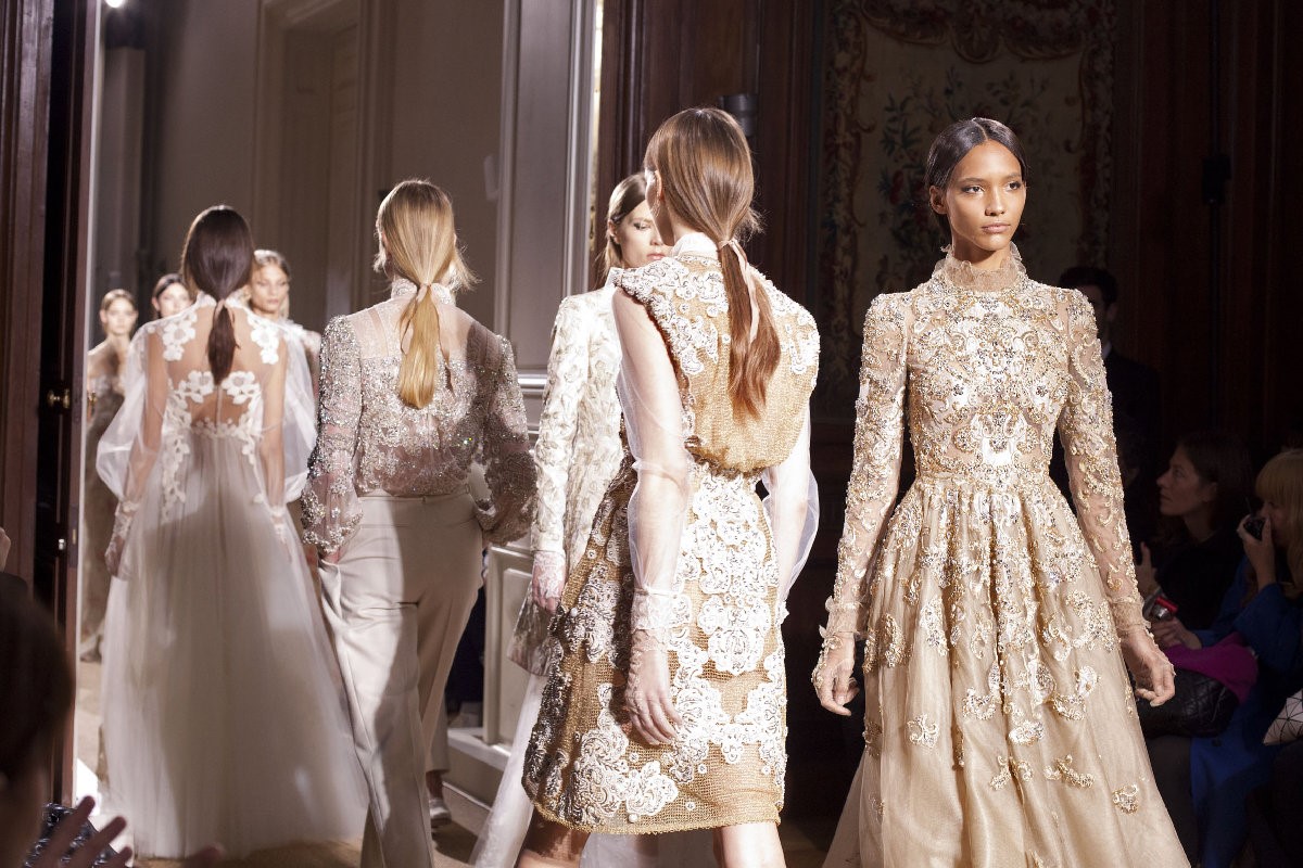 Haute Couture for the modern age; Valentino combines style codes of yore  with a modern elegance during Paris Couture Week