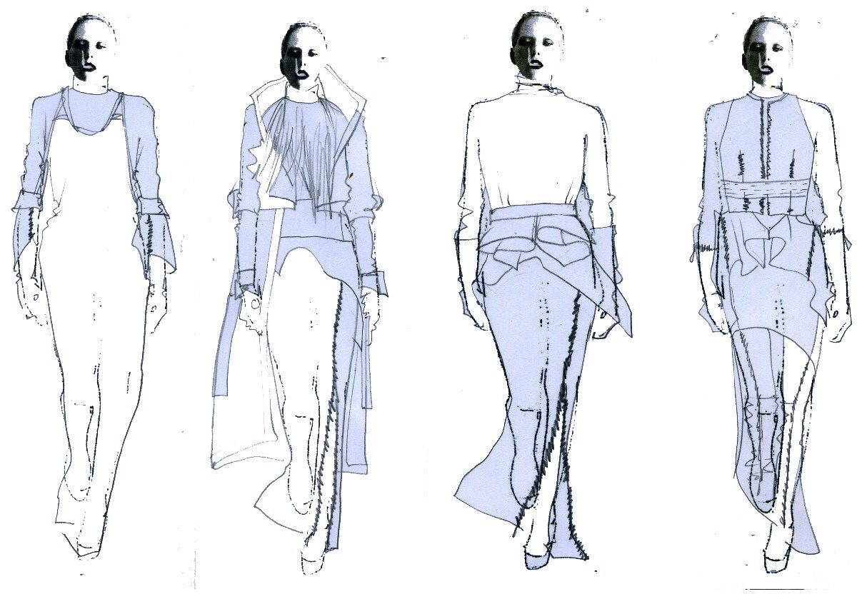 Masha Ma Womenswear A/W12 design sketches