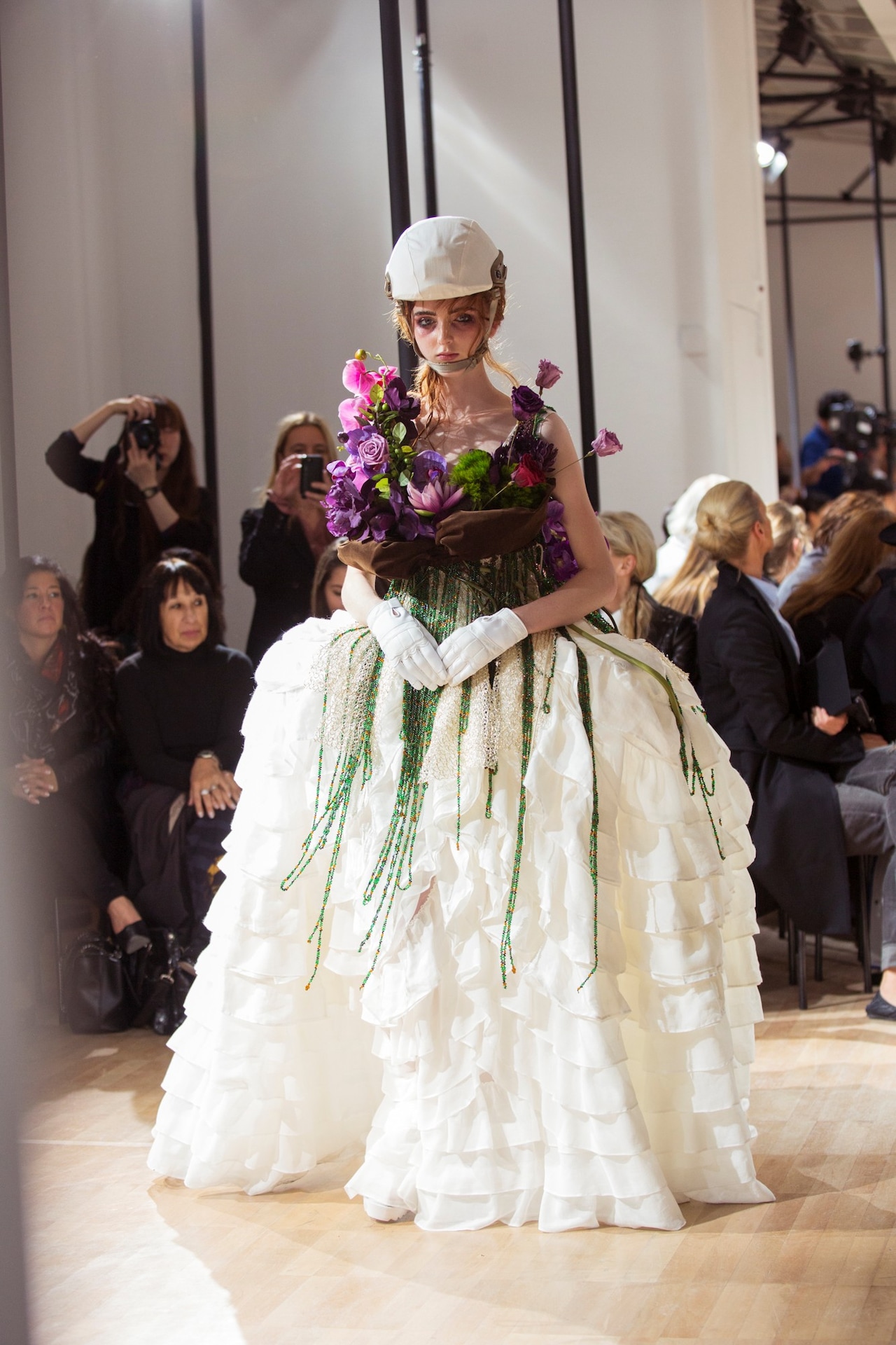 Backstage at Yohji Yamamoto SS15 Dazed
