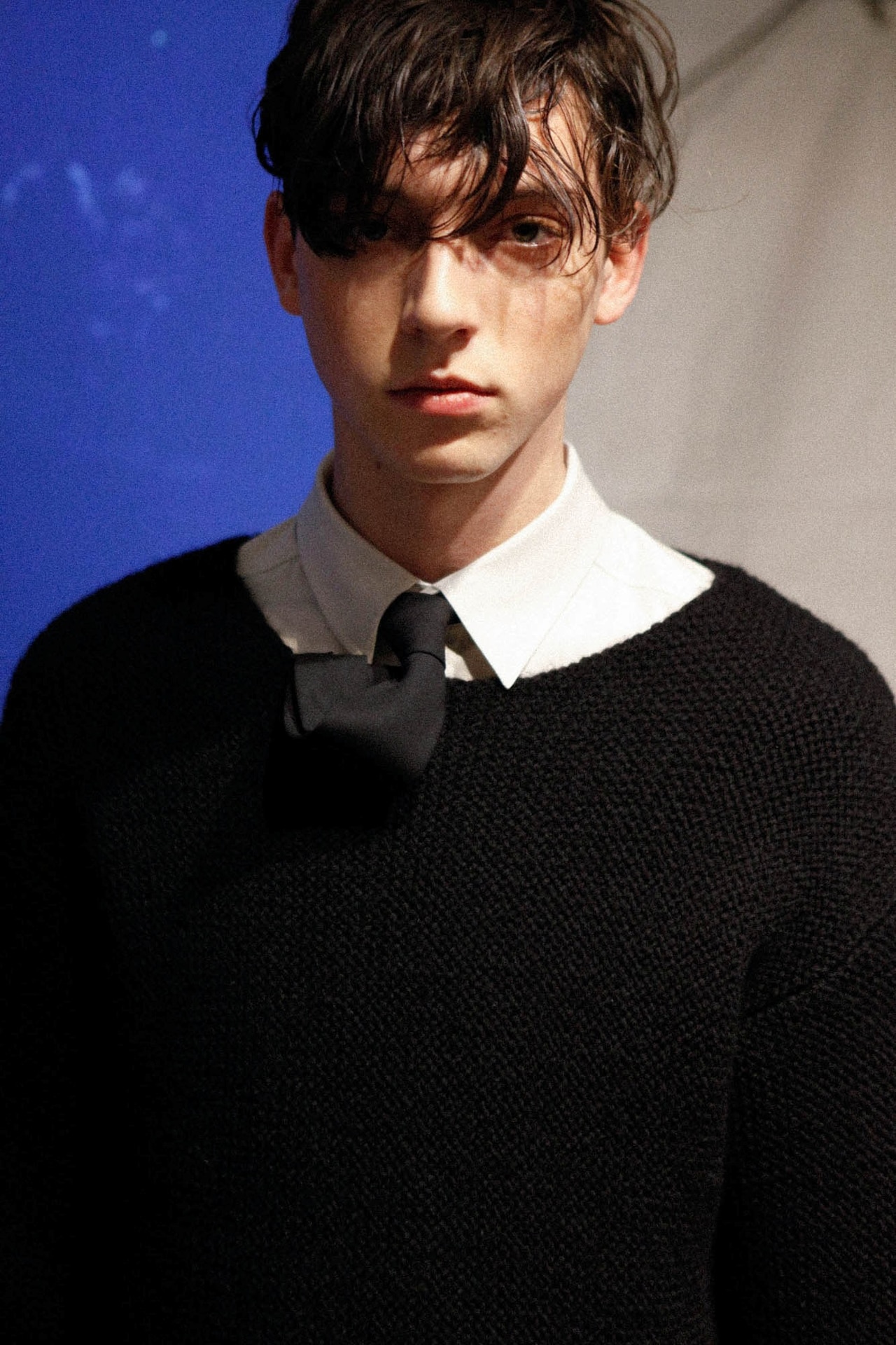 Phillip Lim AW15 Mens Paris Backstage Shirt Tie Black