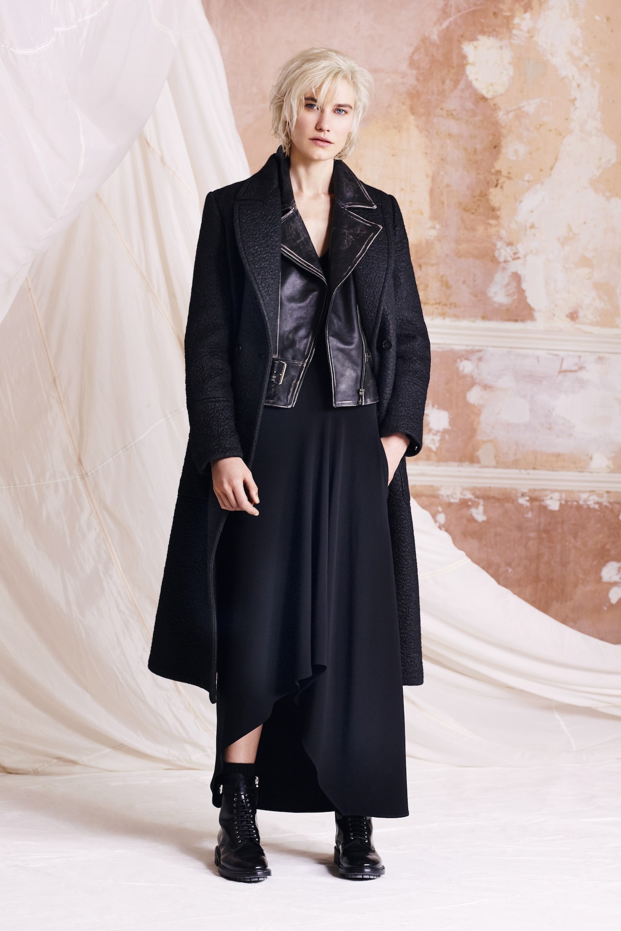 Belstaff AW15 Womenswear London presentation layer leather