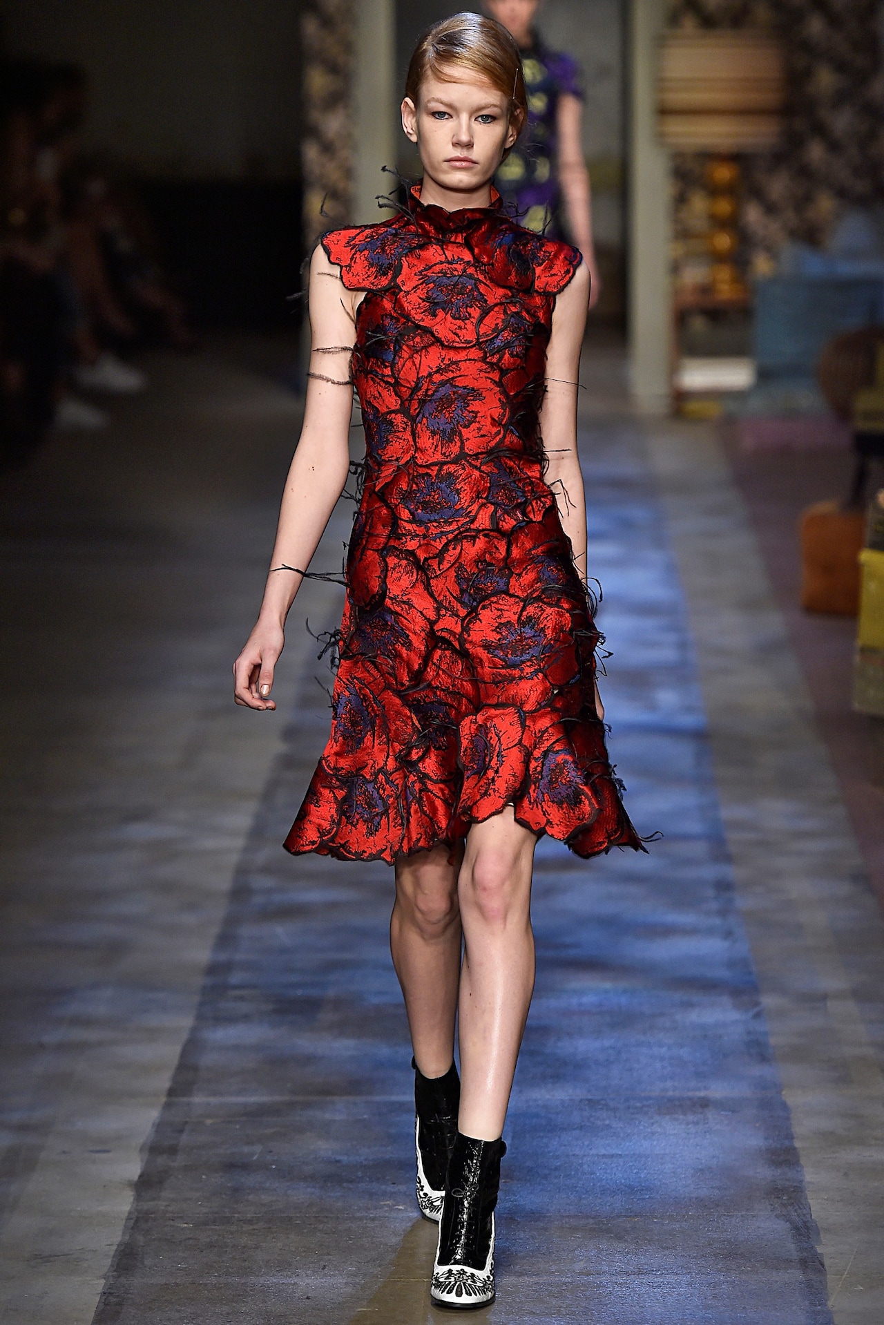 Erdem AW15, Evening Dress, Floral, Ostrich Feathers