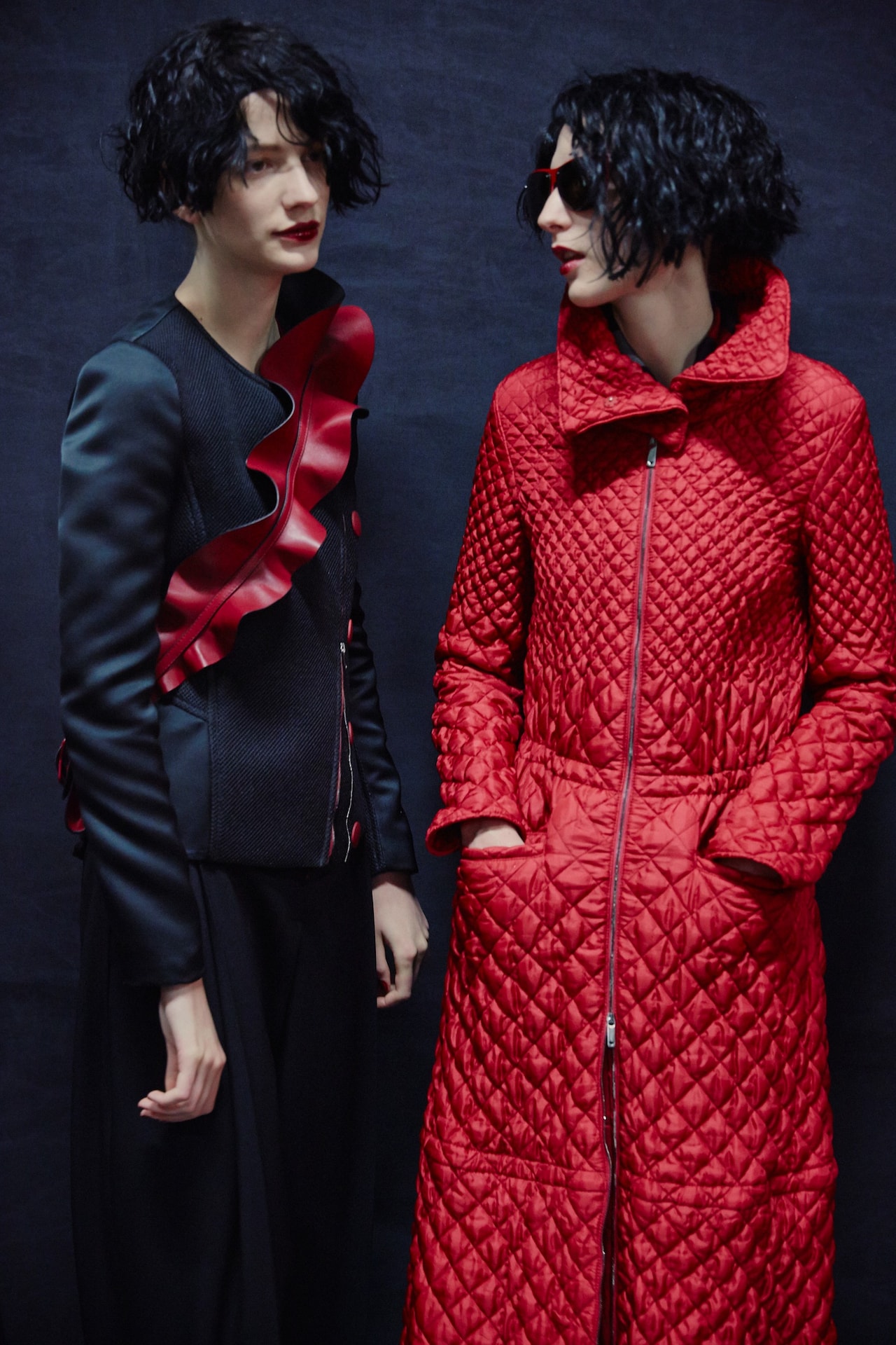 Emporio Armani AW15 Womenswear Dazed backstage flower detail