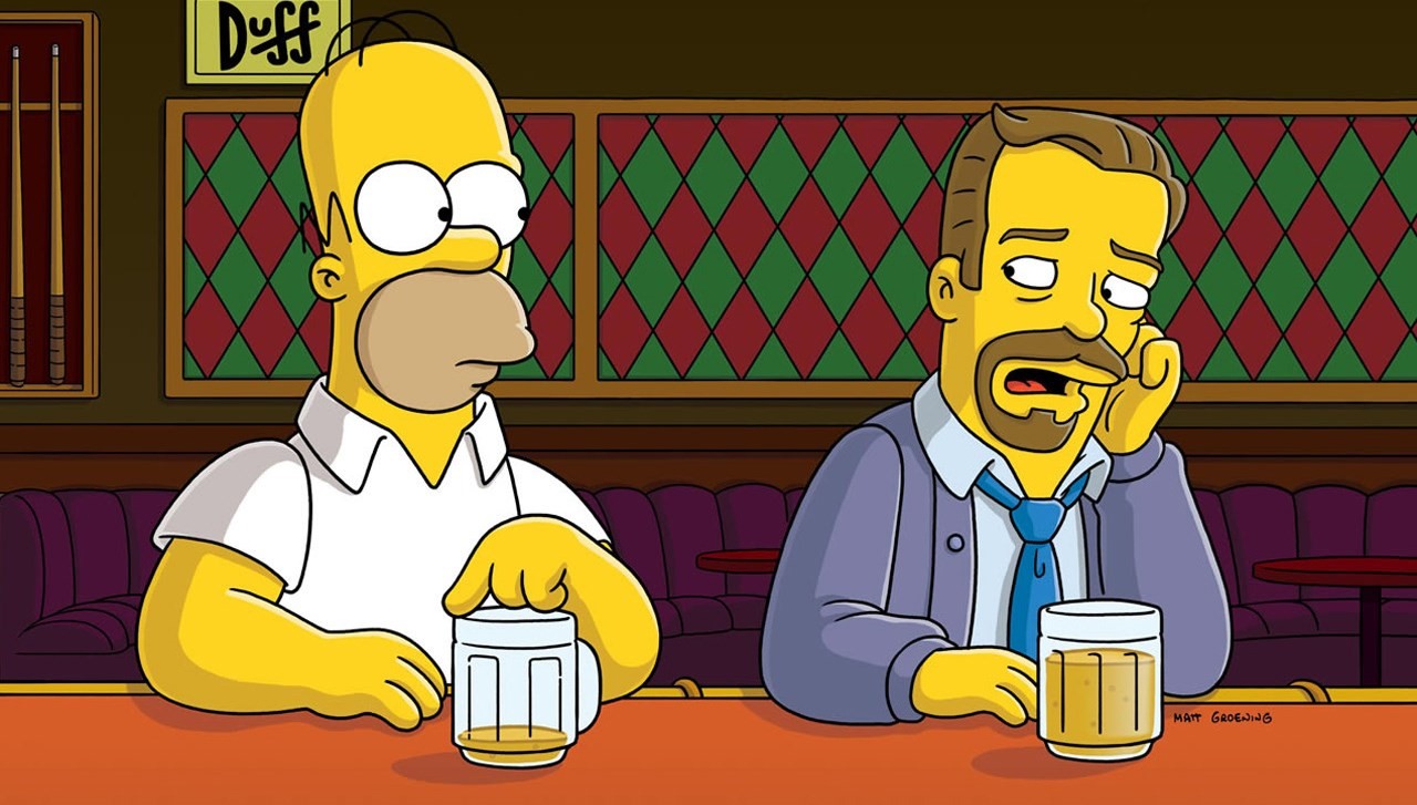 Homer and Ricky Gervais