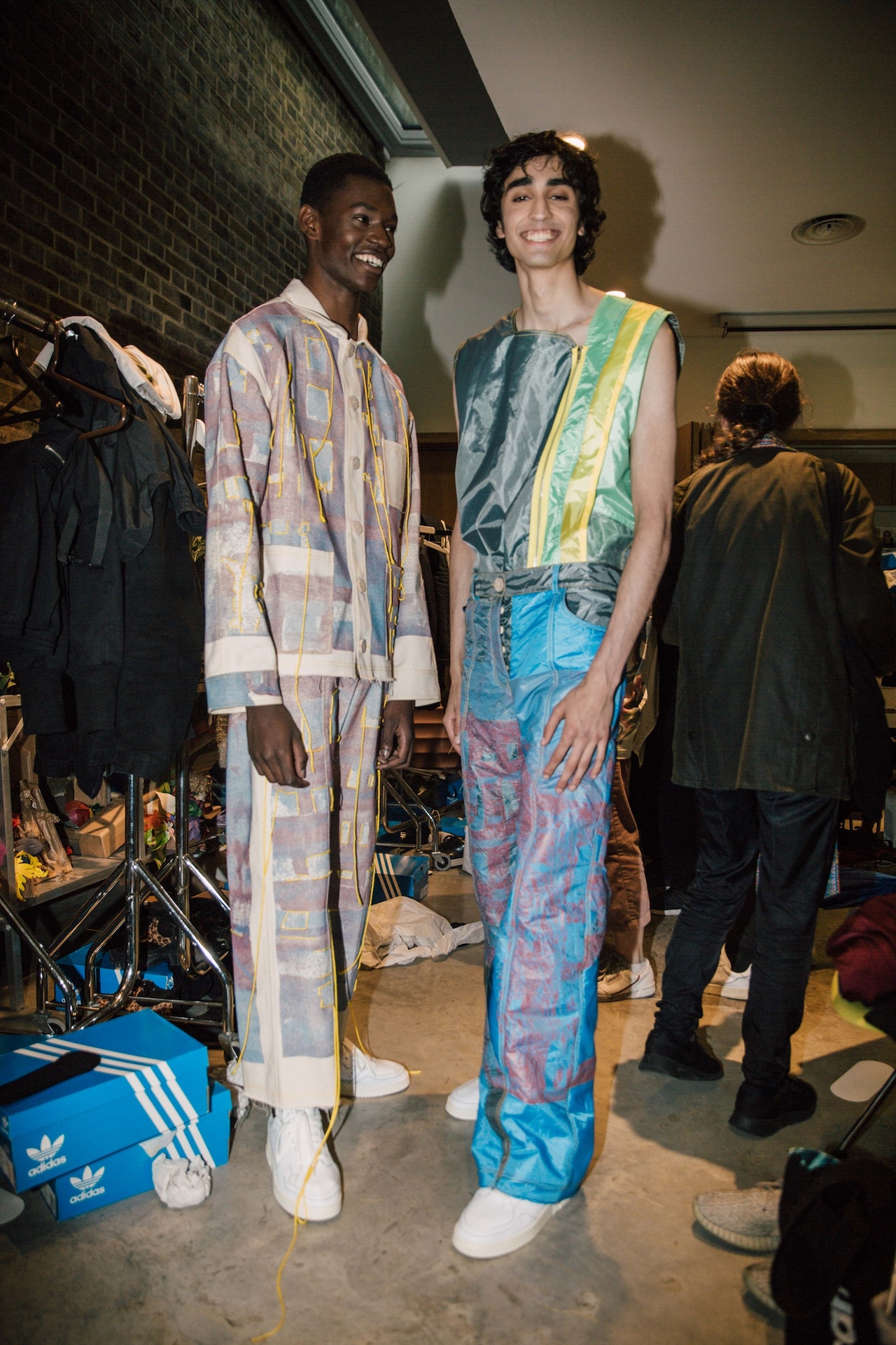 Bethany Williams SS20 collection with sneakers by adidas