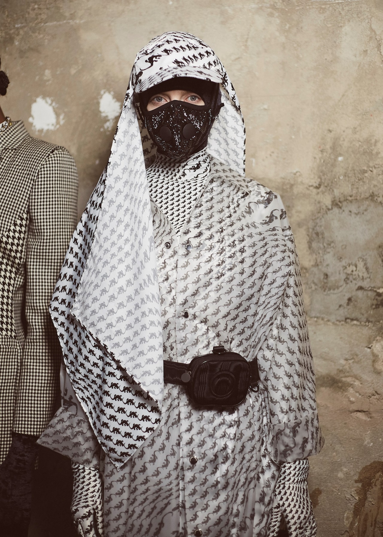Backstage at the AW20 Marine Serre fashion show 4