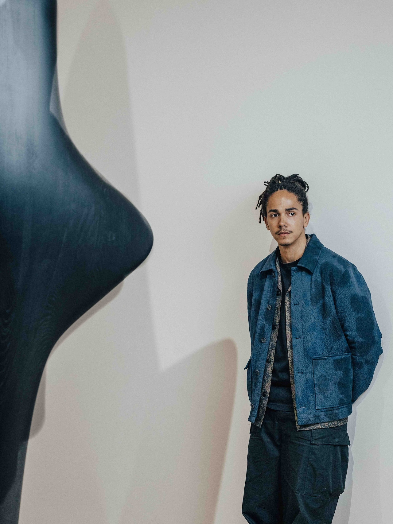 bArtist Mac Collins with his exhibition, Runout, a