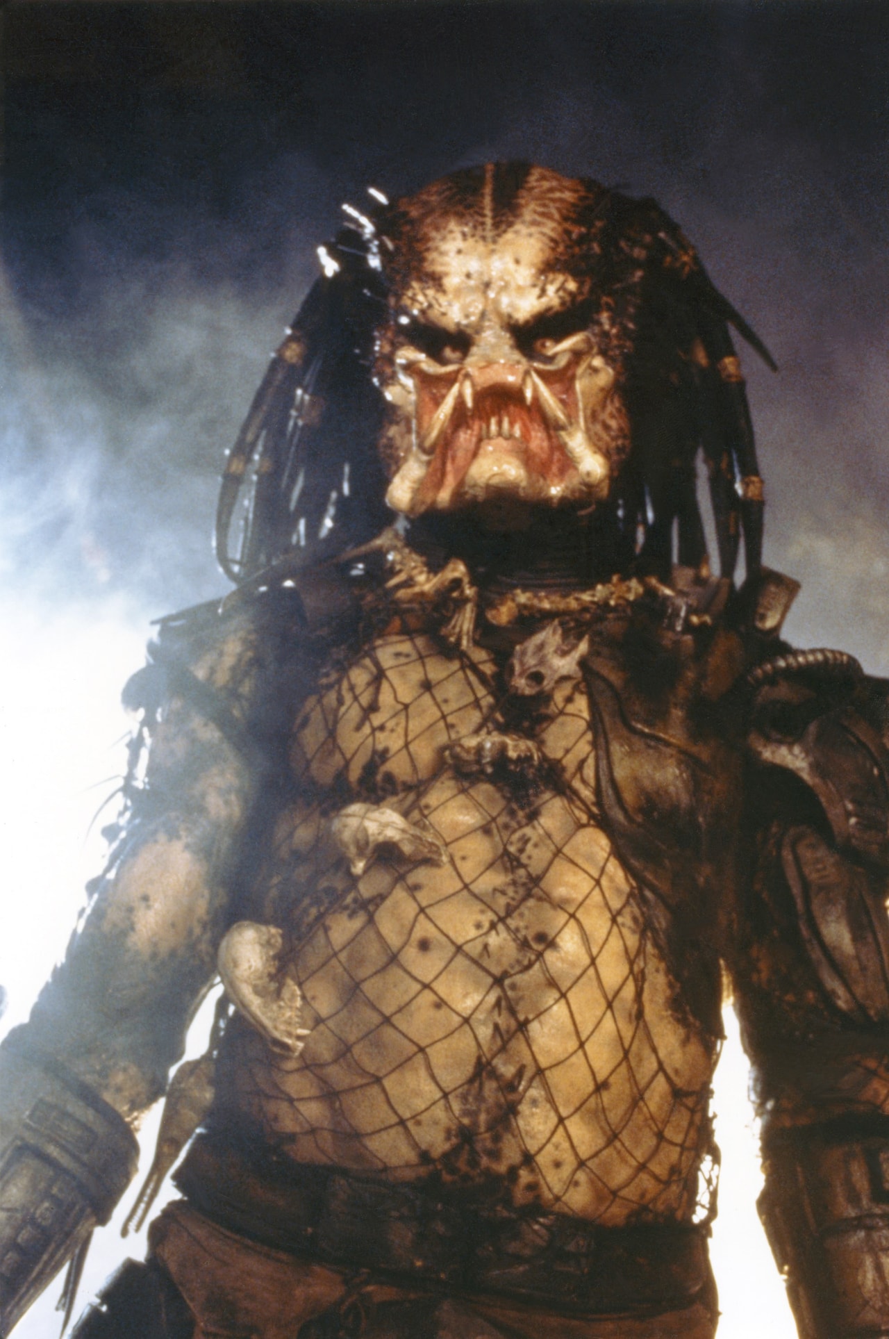 Kevin Peter Hall on the set of "Predator"