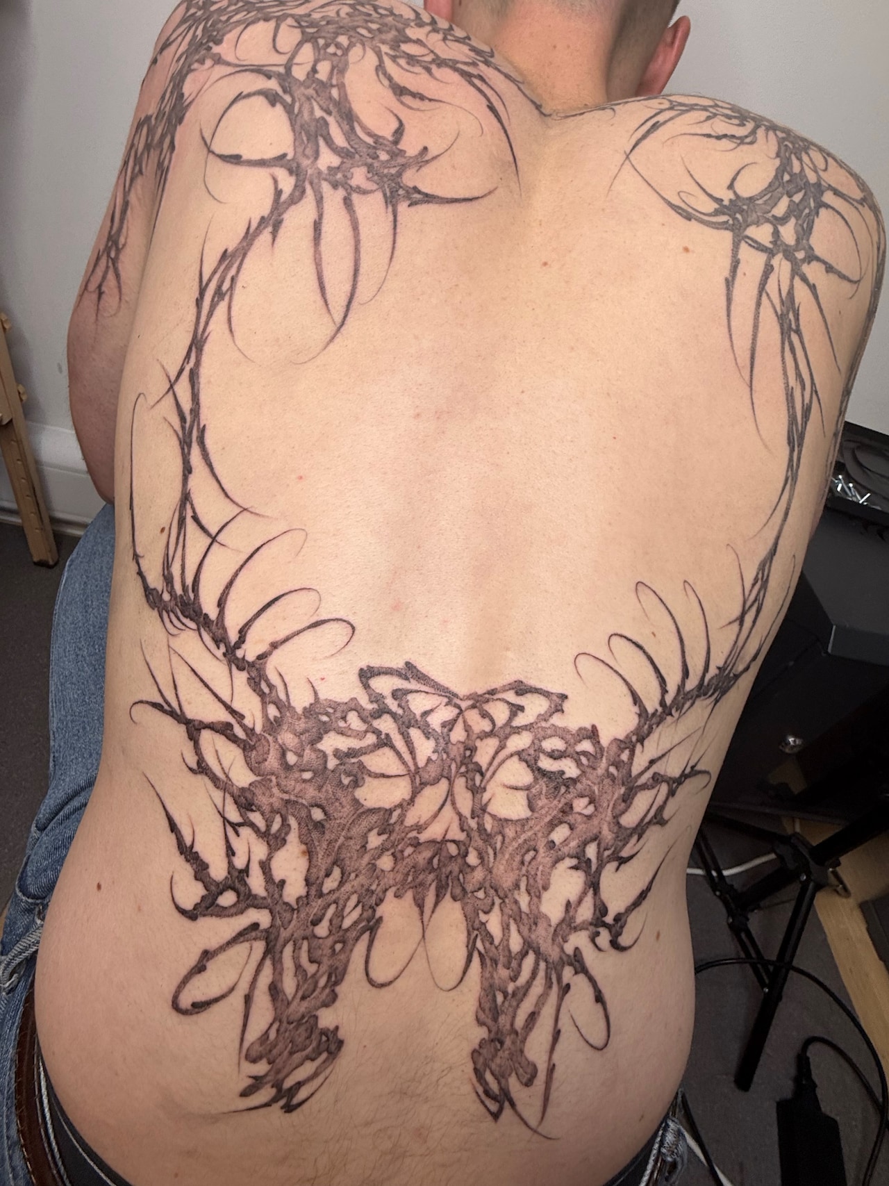 Biomorphic tattoos nature technology