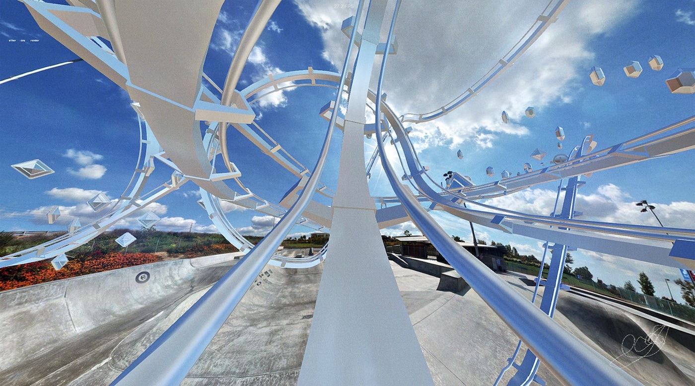 detail from Algos, 2-channel HD video, Realtime 3D