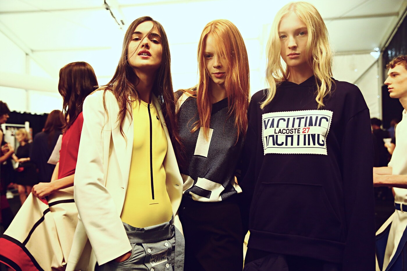 Backstage at Lacoste SS15
