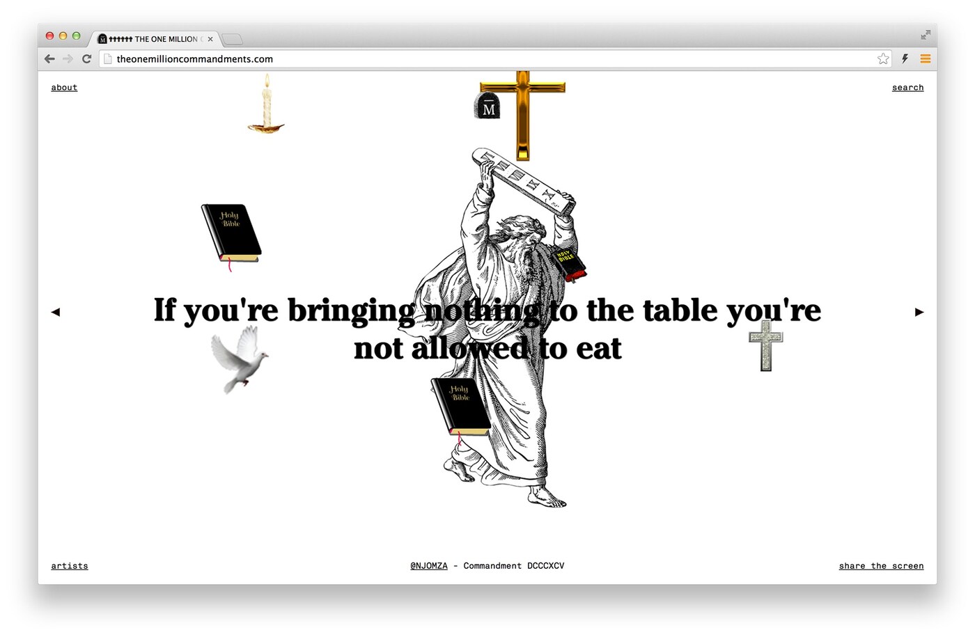 Cecilia Azcarate's One Million Commandments