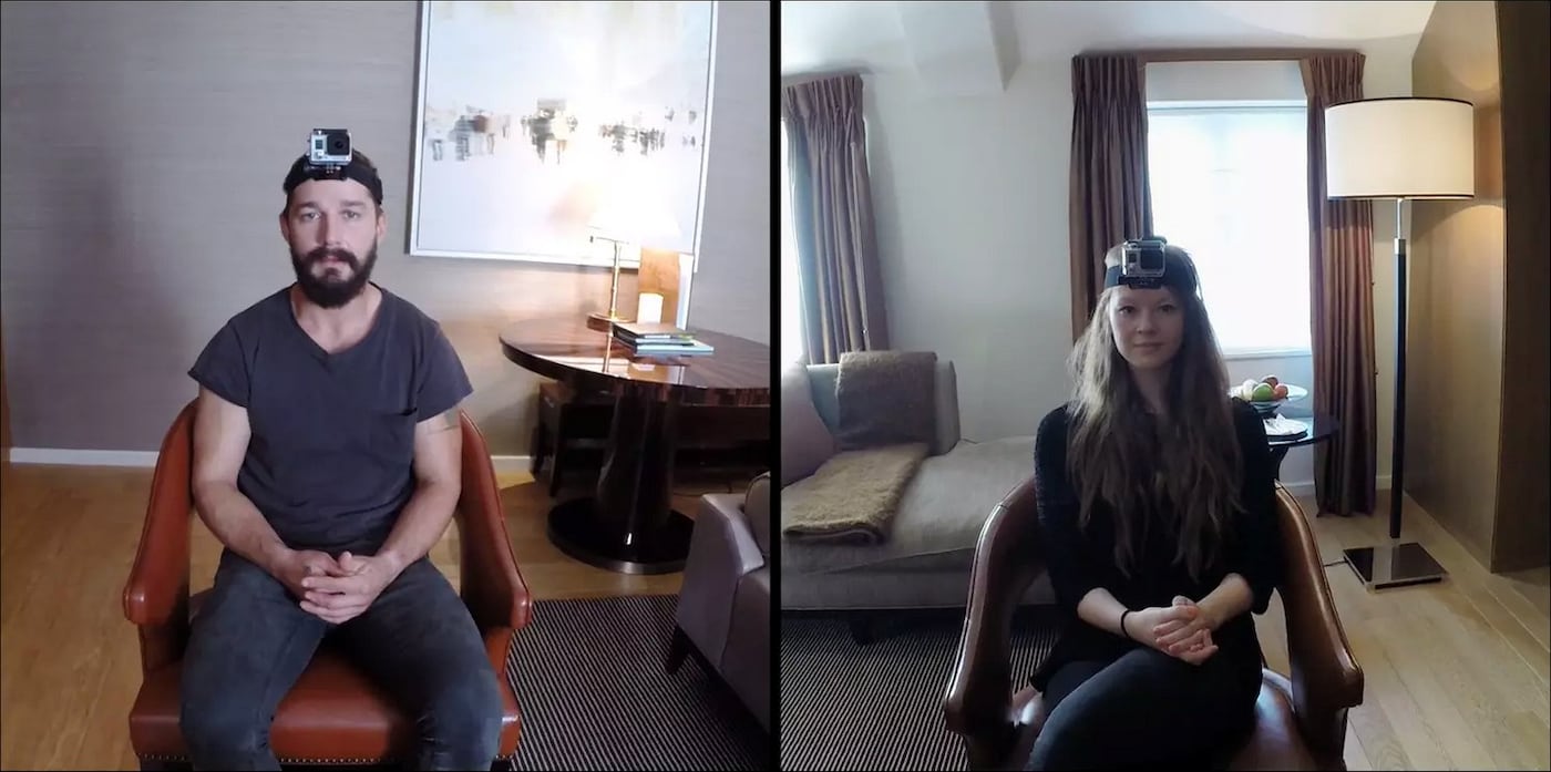 Shia LaBeouf silent interview