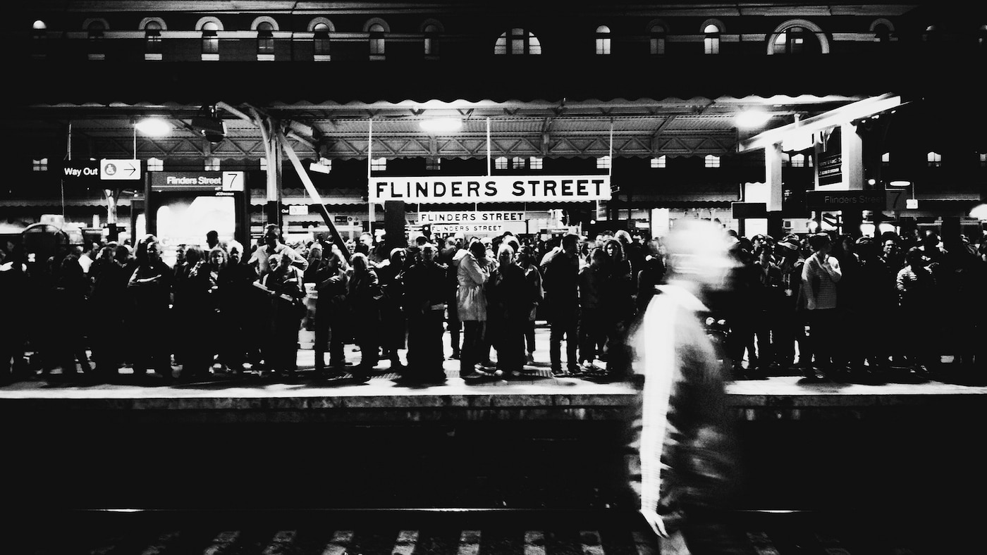 Derek Midgley Australia train platform