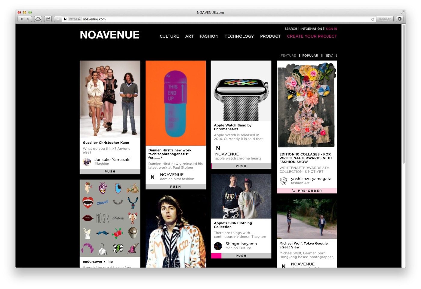 NOAVENUE homepage