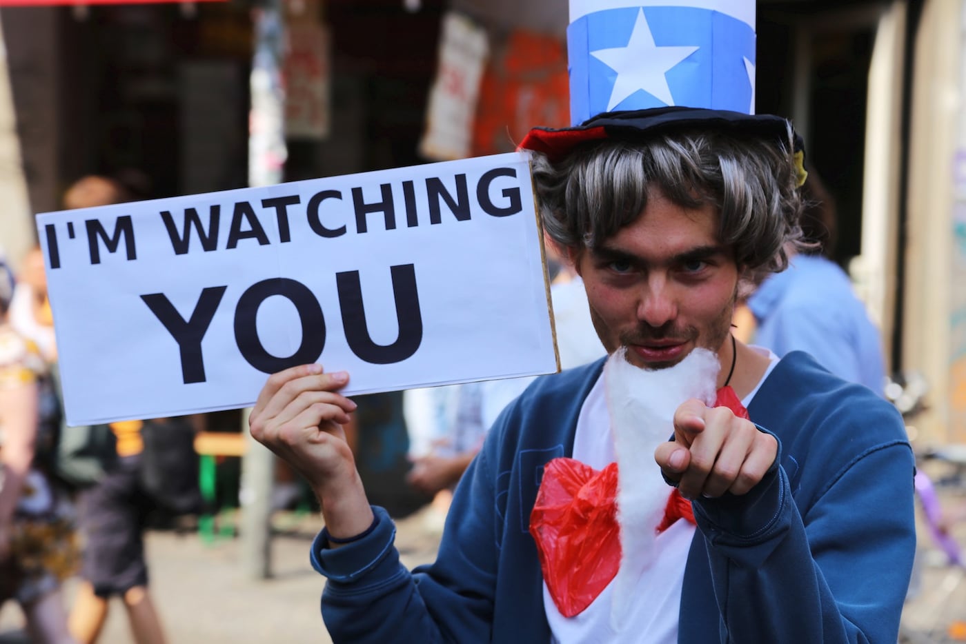 I'm Watching You Uncle Sam Protester Sign