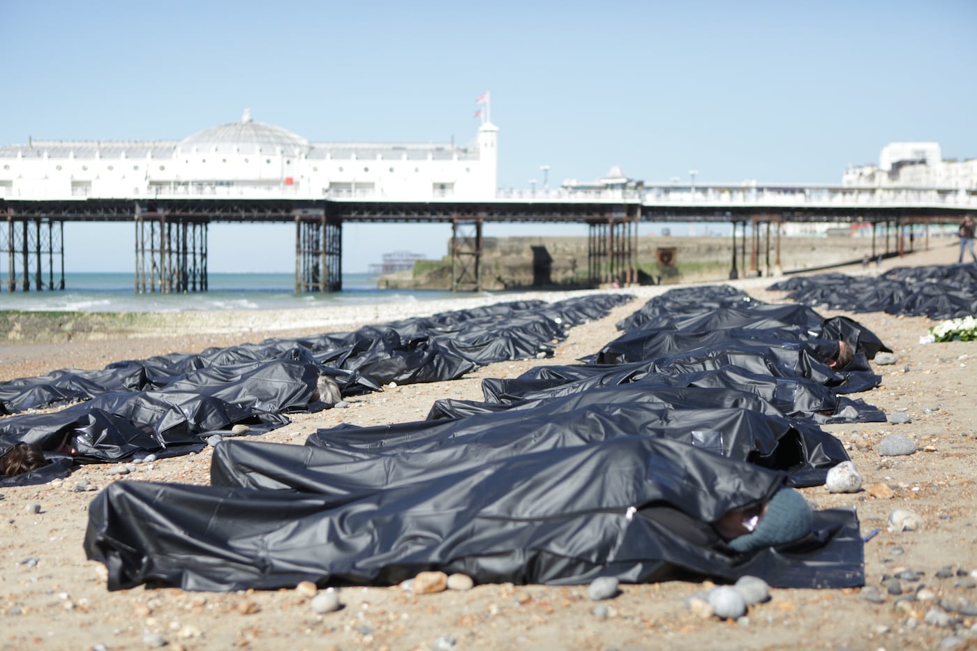 Amnesty protest body bags