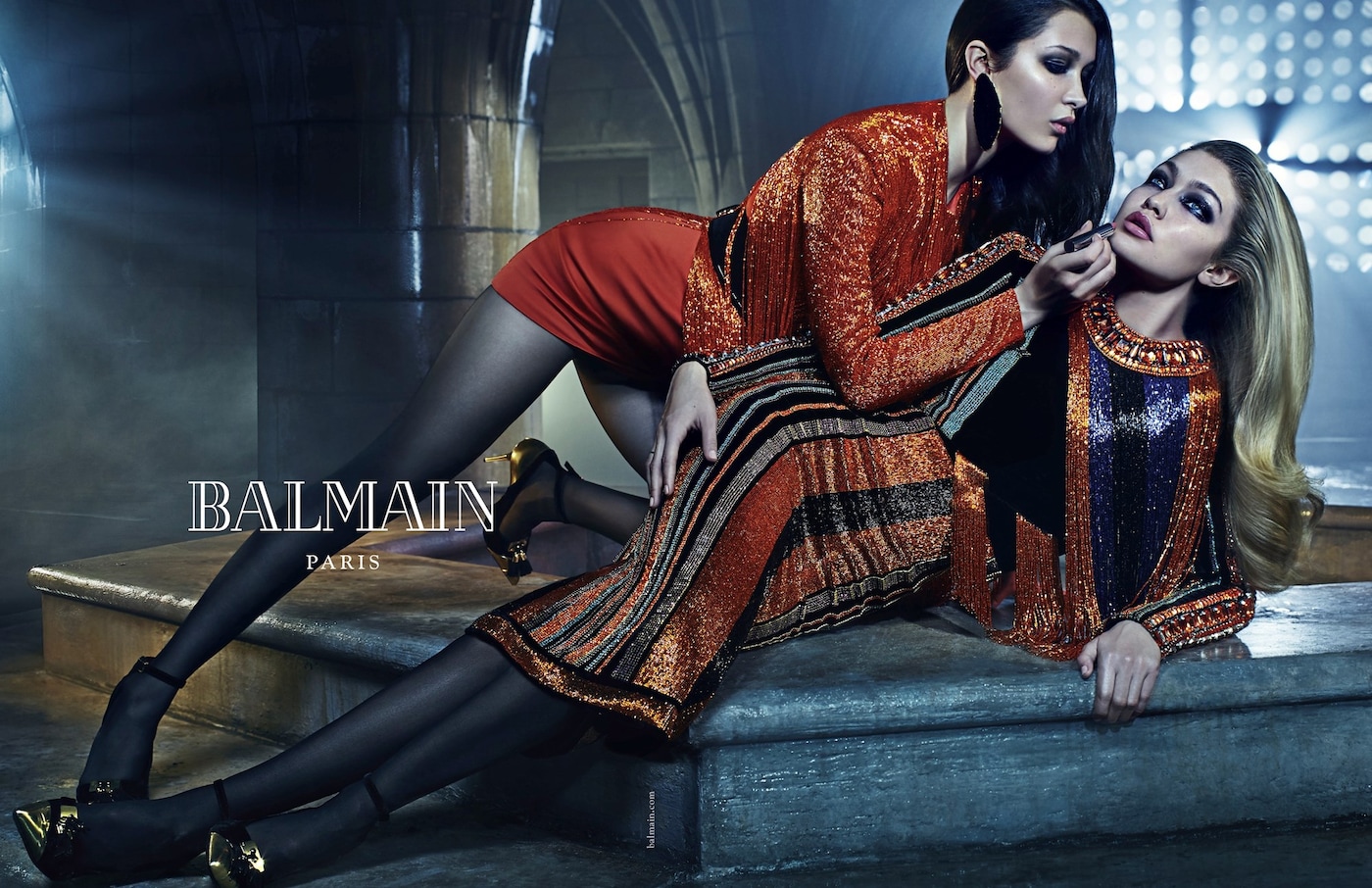 Bella and Gigi Hadid for Balmain AW15